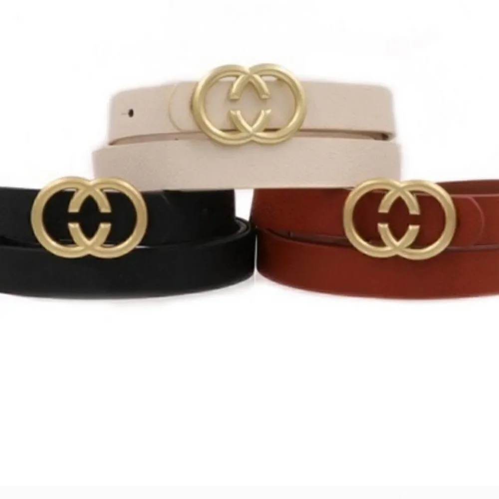 Vegan leather belt